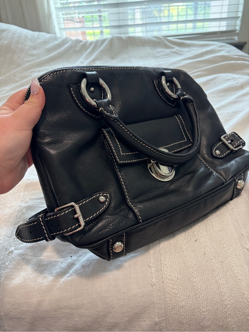 Marc Jacobs Black Leather Purse with Silver Hardware - Picture 4 of 8